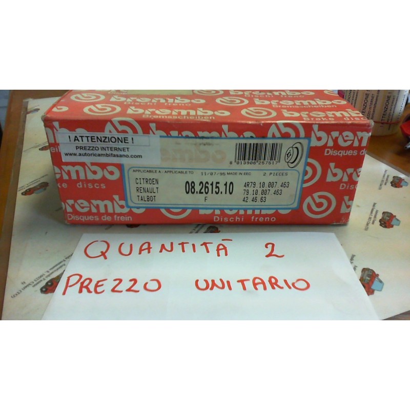 BREMBO  08261510 DISCO FRENO ANTERIORE