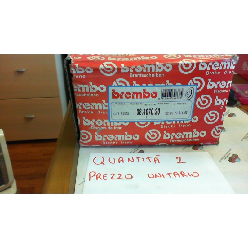 BREMBO 08407020 DISCO FRENO ANTERIORE