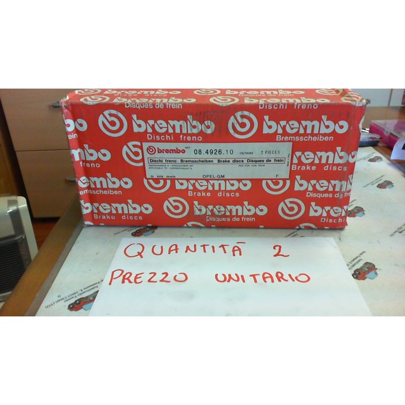 BREMBO 08492610 DISCO FRENO ANTERIORE