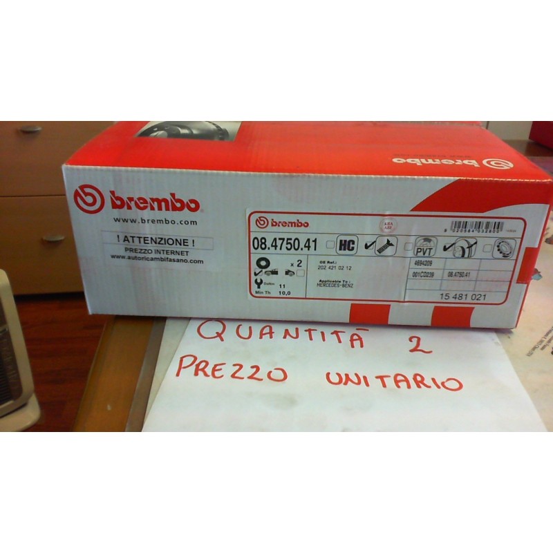 BREMBO 08475041 DISCO FRENO ANTERIORE