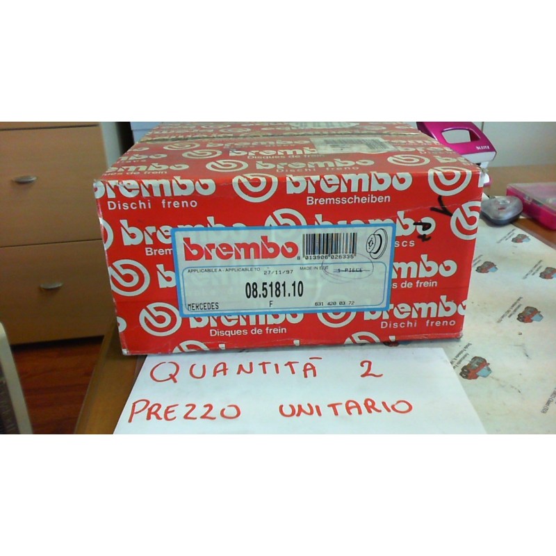 BREMBO 08518110 DISCO FRENO ANTERIORE