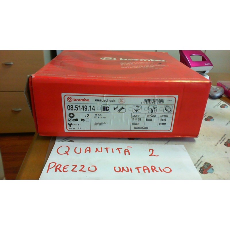 BREMBO 08514914 DISCO FRENO ANTERIORE