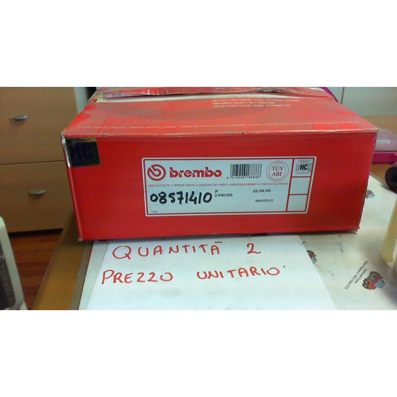 BREMBO 08571410 DISCO FRENO ANTERIORE