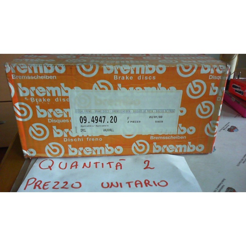 BREMBO 09494720 DISCO FRENO ANTERIORE