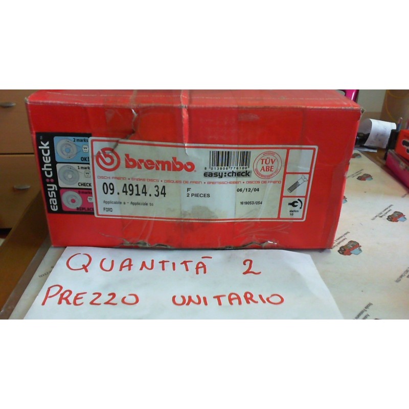 BREMBO 09491434 DISCO FRENO ANTERIORE