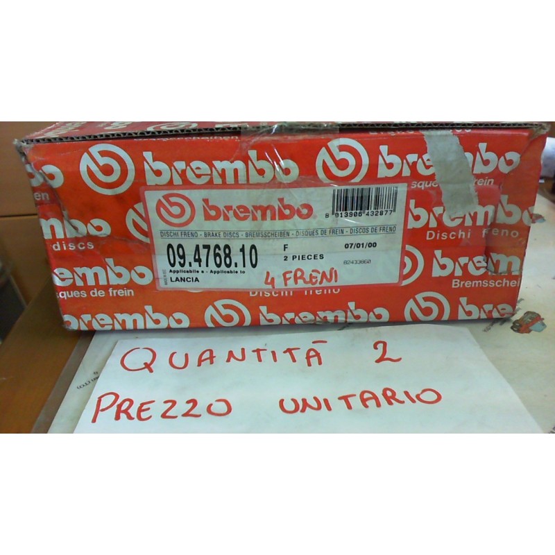 BREMBO 09476810 DISCO FRENO ANTERIORE