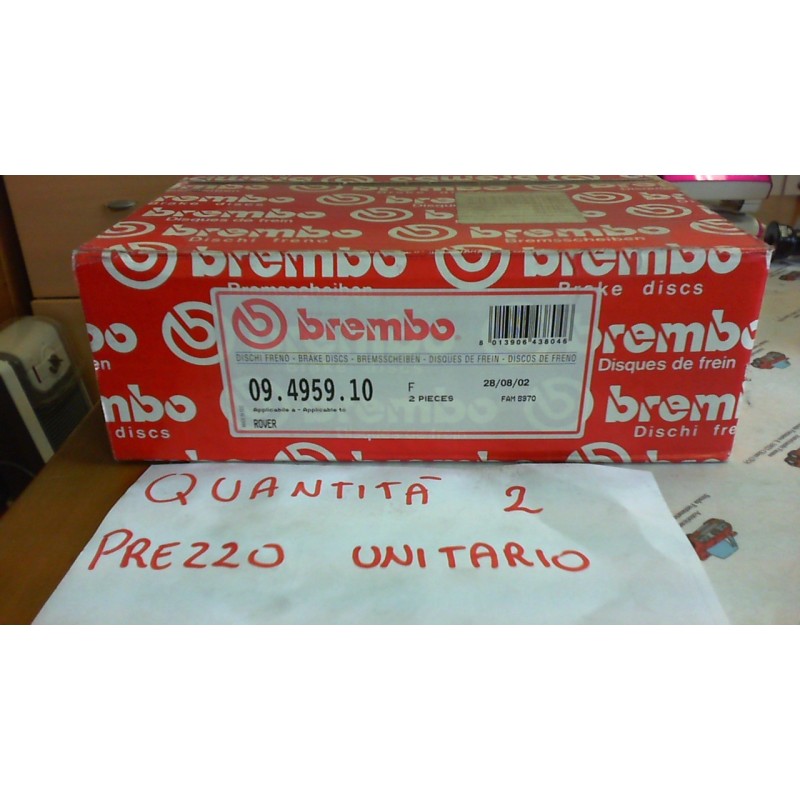 BREMBO 09495910 DISCO FRENO ANTERIORE