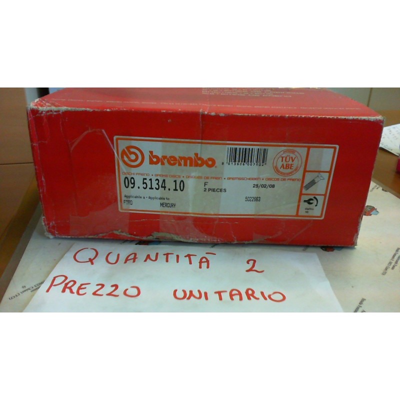 BREMBO 09513410 DISCO FRENO ANTERIORE