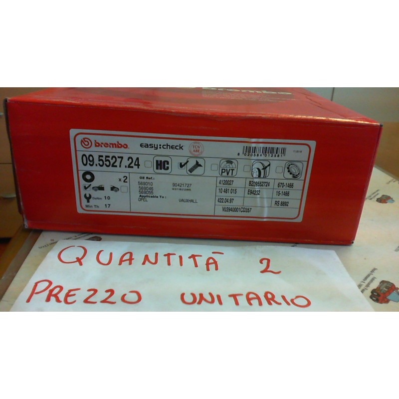 BREMBO 09552724 DISCO FRENO ANTERIORE