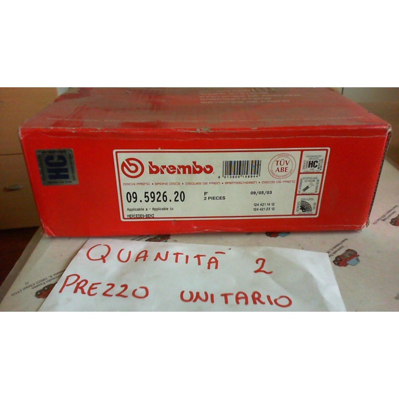 BREMBO 09592620 DISCO FRENO ANTERIORE