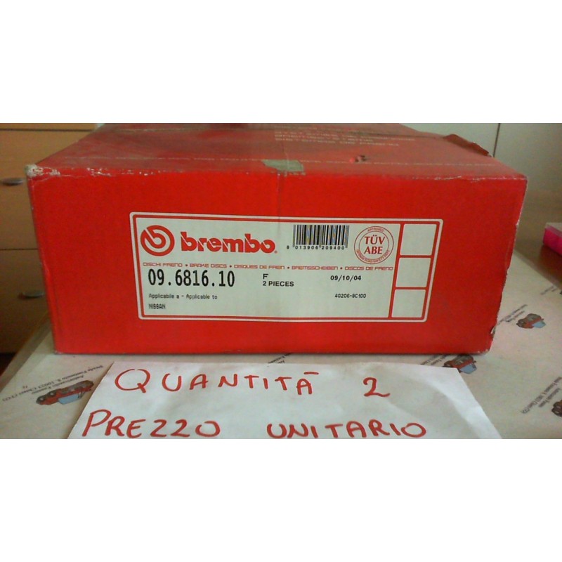 BREMBO 09681610 DISCO FRENO ANTERIORE