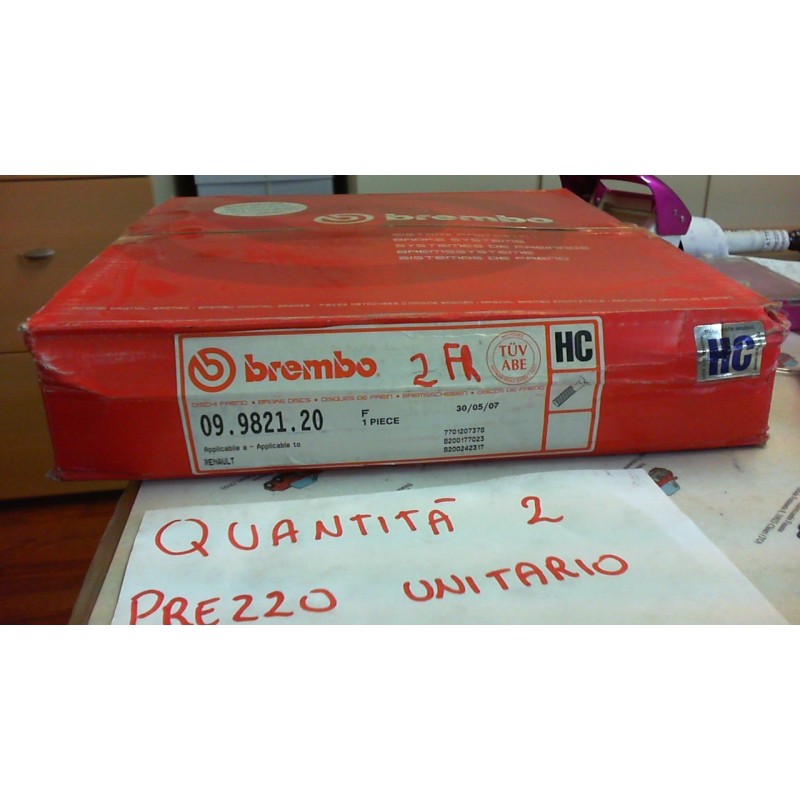 BREMBO 09982120 DISCO FRENO ANTERIORE