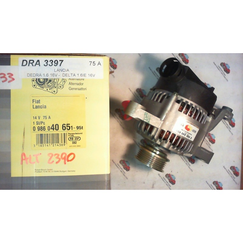 BOSCH  0986040651 ALTERNATORE FIAT LANCIA 75A , CODICI COMPATIBILI: MAGNETI MARELLI 063321606010, MAGNETI MARELLI 063321607010,