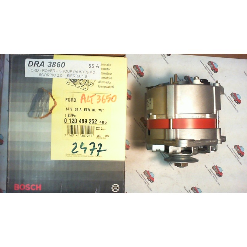 BOSCH  0120489252 ALTERNATORE FORD - ROVER - GROUP 55A , CODICI COMPATIBILI: MAGNETI MARELLI 054022598010, BOSCH 0986033830, MA