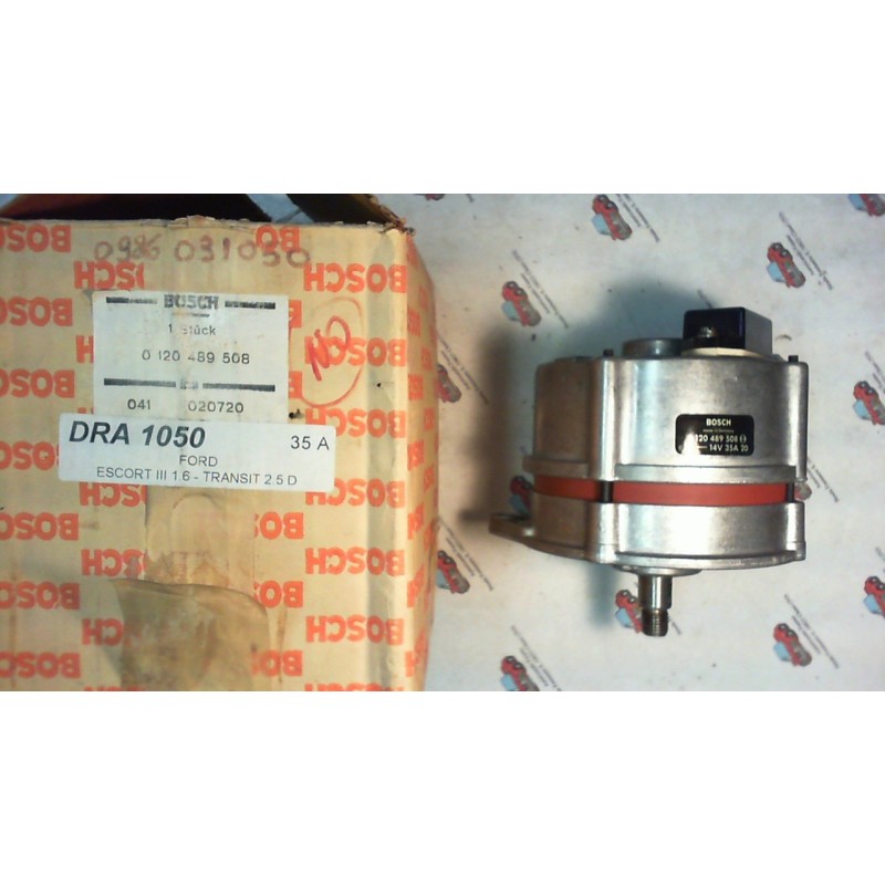 BOSCH  0120489508 ALTERNATORE FORD ESCORT - TRANSIT 35A , CODICI COMPATIBILI: MAGNETI MARELLI 943356455010, REMY DRA1050, BOSCH