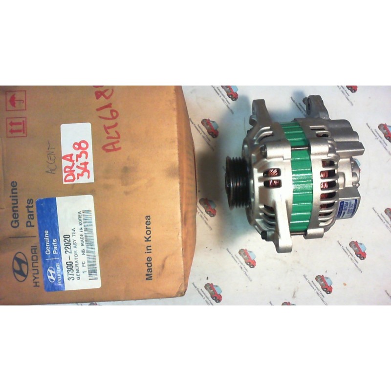 HYUNDAI  3730022020 COMP ALTERNATORE 75A , CODICI COMPATIBILI: BOSCH 0986042871, MAGNETI MARELLI 600000162730, MAGNETI MARELLI 