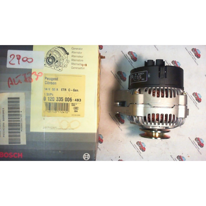 BOSCH  0120335006 ALTERNATORE PEUGEOT - CITROEN 50A , CODICI COMPATIBILI: MAGNETI MARELLI 943341770010, MAGNETI MARELLI 9433569