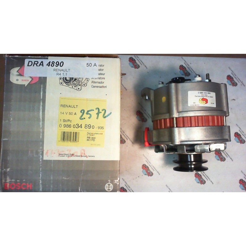 BOSCH  0986034890 ALTERNATORE RENAULT 50A , CODICI COMPATIBILI: MAGNETI MARELLI 943356158010, REMY DRA4890