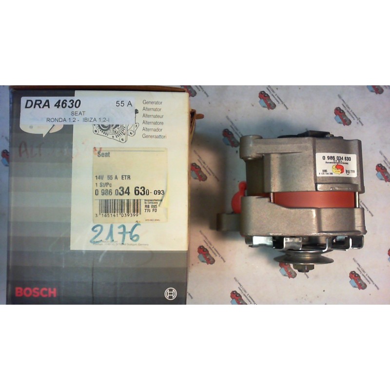 BOSCH  0986034630 ALTERNATORE SEAT 55A , CODICI COMPATIBILI: BOSCH 0986034631, BOSCH 9120144279, BOSCH 9120144280, REMY DRA4630