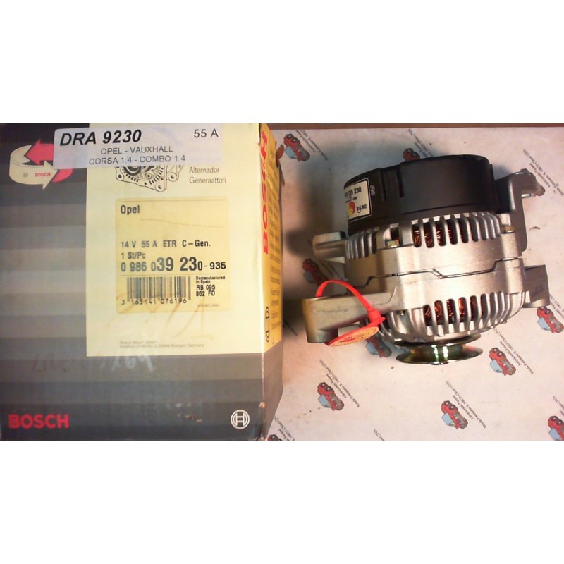 BOSCH  0986039230 ALTERNATORE OPEL - VAUXHALL 55A , CODICI COMPATIBILI: BOSCH 0123100002, REMY DRA9230