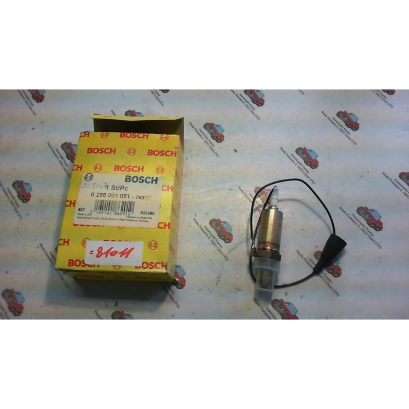 BOSCH  0258001051 SONDA LAMBDA - FIAT 128 REGATA AUDI 80 90 100 200 , CODICI COMPATIBILI: BOSCH 0258001052, BOSCH 0258986501, A