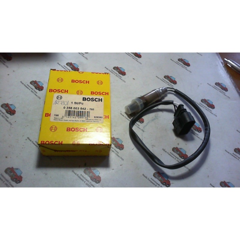 BOSCH  0258003542 SONDA LAMBDA , CODICI COMPATIBILI: BOSCH 0258003543, BOSCH 0258986505, AUDI VW 030906265AD, MEAT 81545