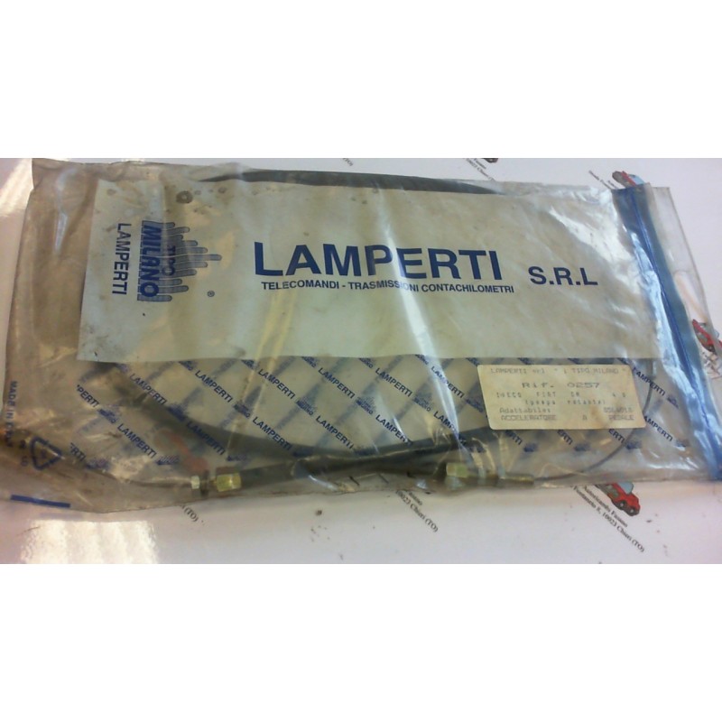 LAMPERTI  0257 CAVO ACCELERATORE A PEDALE IVECO FIAT OM 40 , CODICI COMPATIBILI: IVECO 8564018